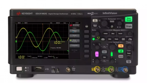 EDUX1052G – Осциллограф, 50 МГц, 1 Гвыб/с, 2 канала, с генератором